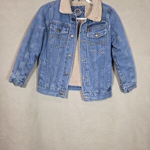 Urban Republic Kids Denim Jacket with Sherpa Lining Streetwear